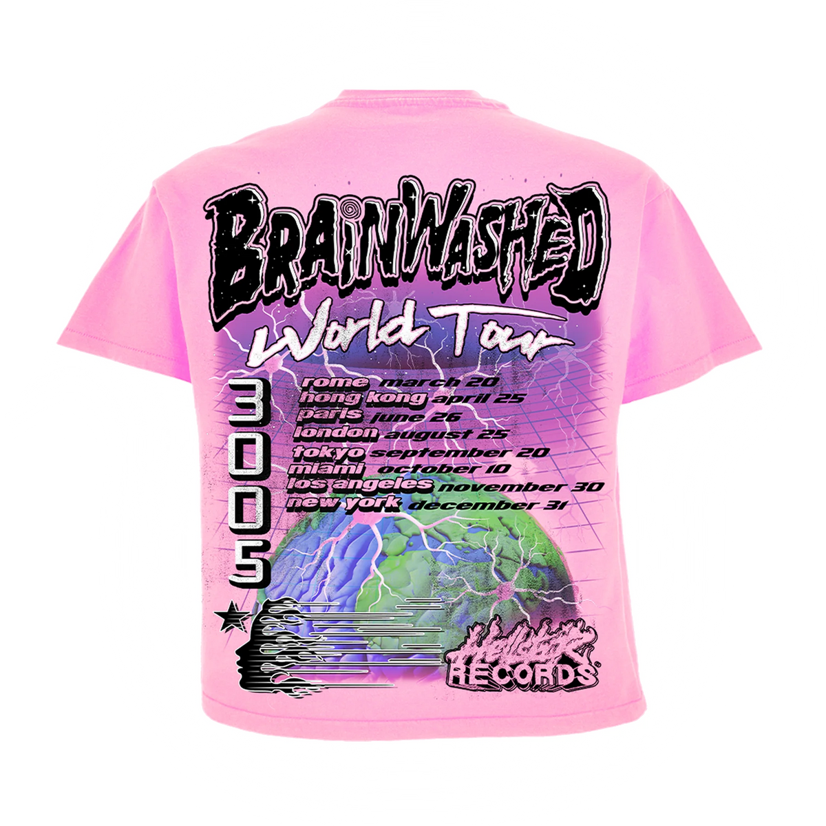 Hellstar Brainwashed World Tour T-Shirt Pink
