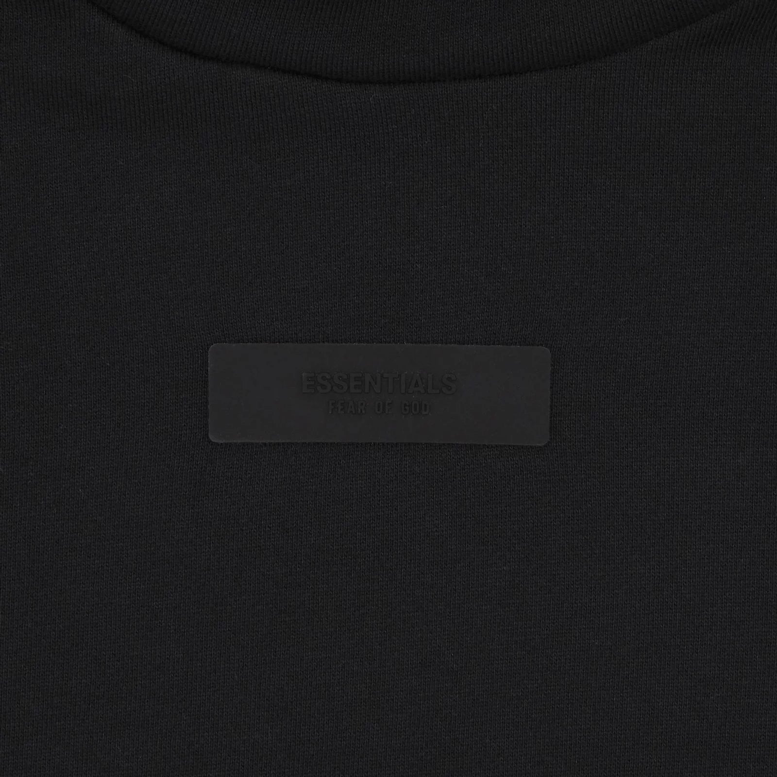 Fear of God Essentials Hoodie 'Jet Black' (SS24)