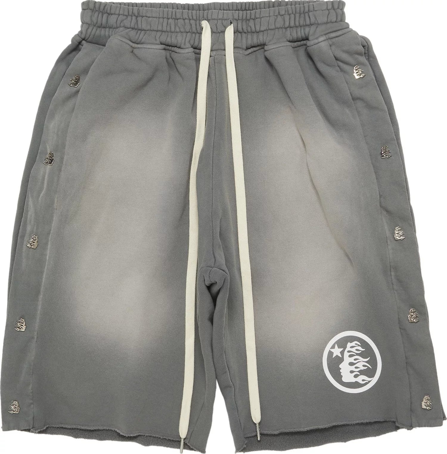 Hellstar Snap Shorts 'Grey' (MISSING BUTTON)