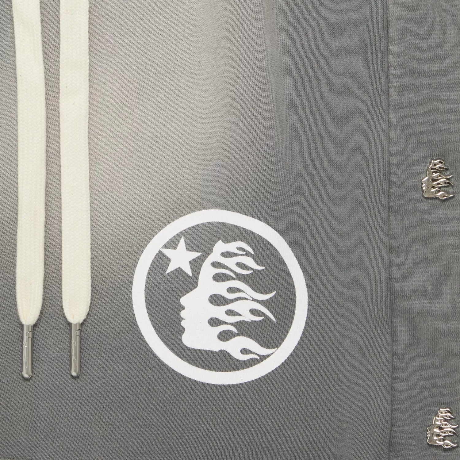 Hellstar Snap Shorts 'Grey' (MISSING BUTTON)