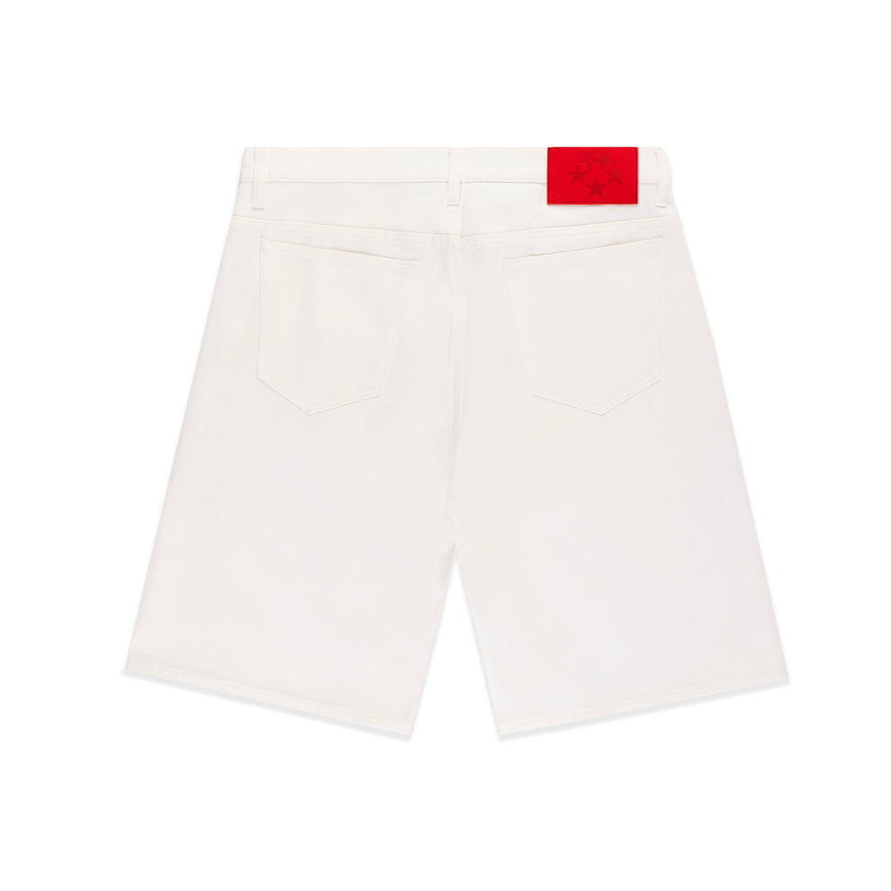 Sp5der V3 Logo Denim Short White