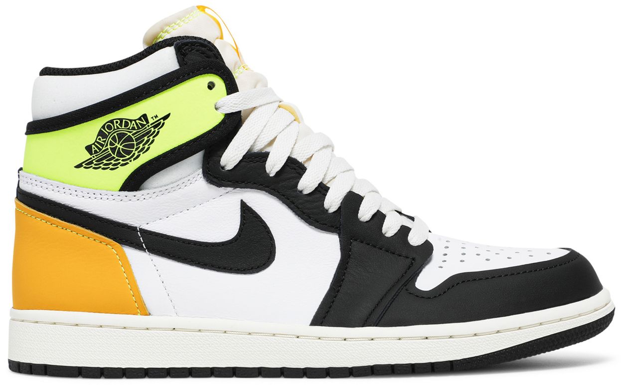 Air Jordan 1 Retro High White Black Volt University Gold (Preowned)