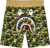 BAPE ABC Camo Shark Sweat Shorts 'Green'