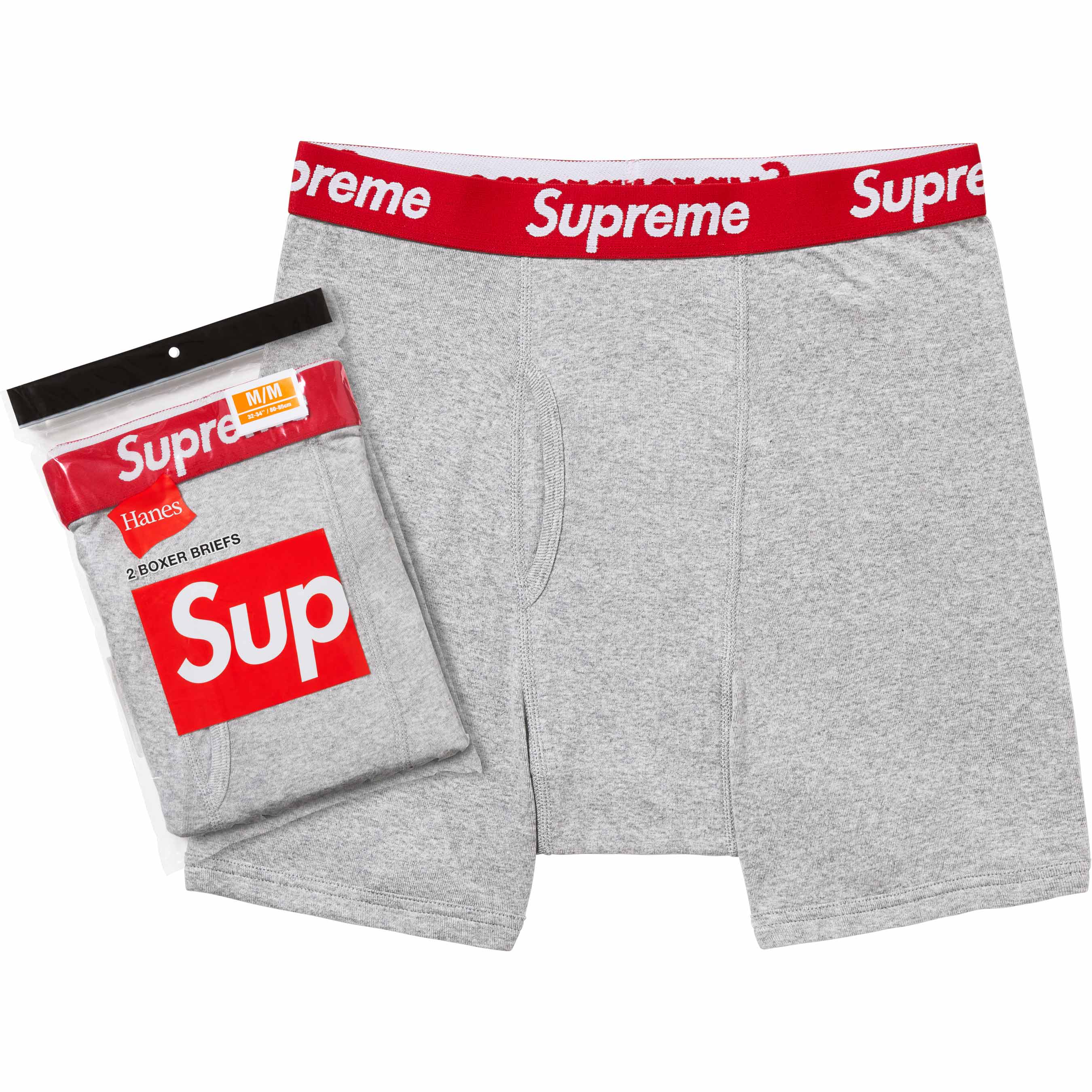 Supreme Hanes Boxer (2 Pack) Briefs 'Grey'
