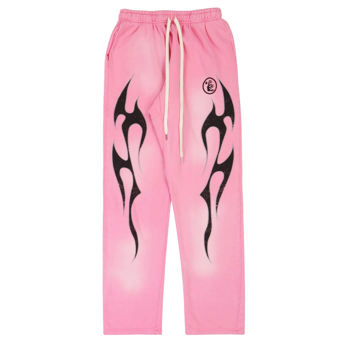 Hellstar Black Flame Sweatpants 'Pink'
