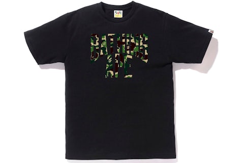 BAPE ABC Camo NYC Logo Tee Black Green