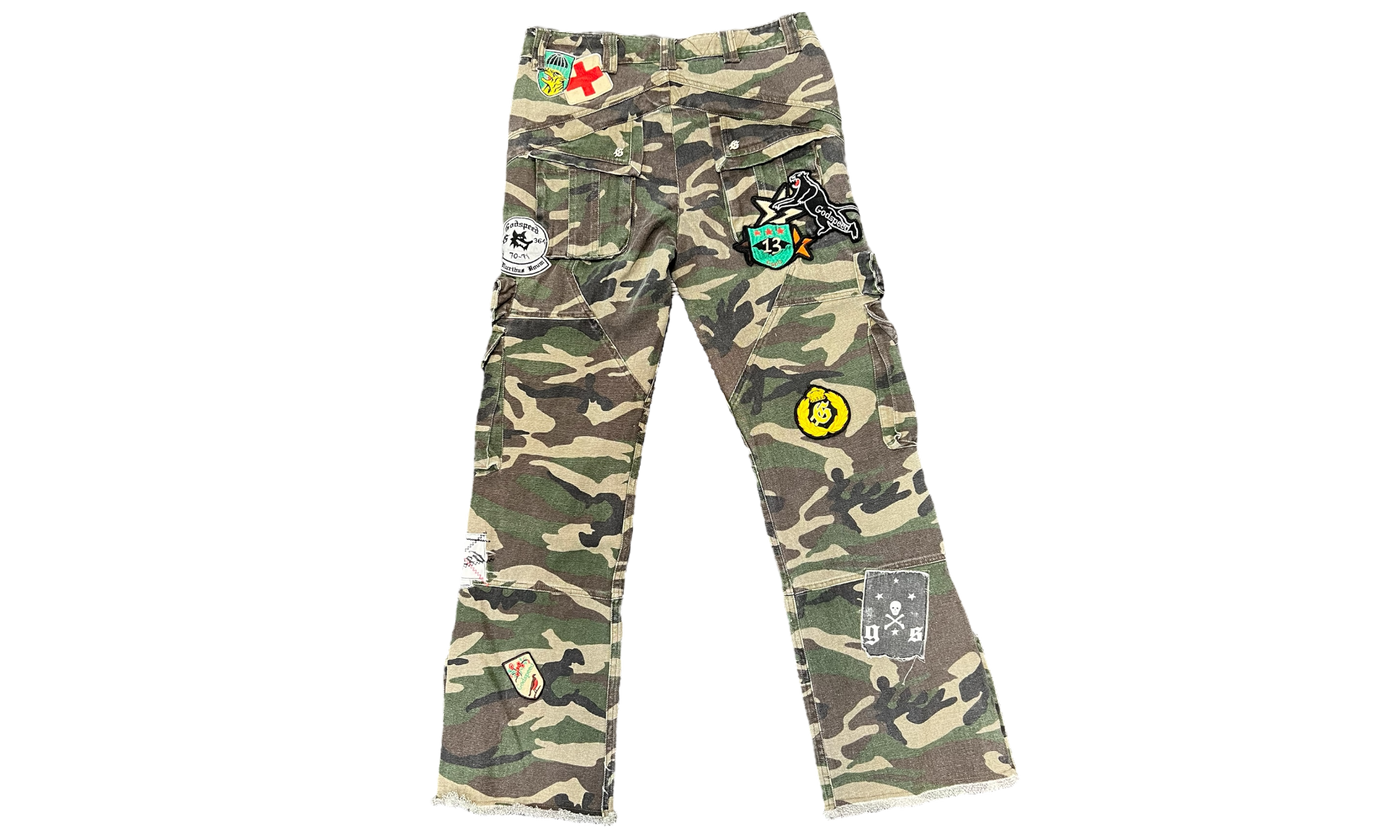 GODSPEED Patchwork Flared Cargo Pants