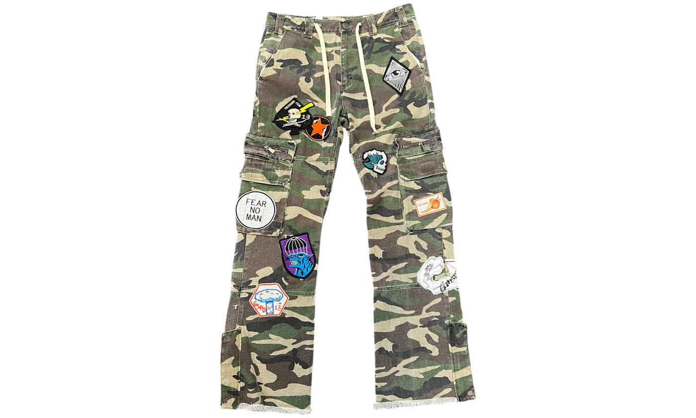 GODSPEED Patchwork Flared Cargo Pants