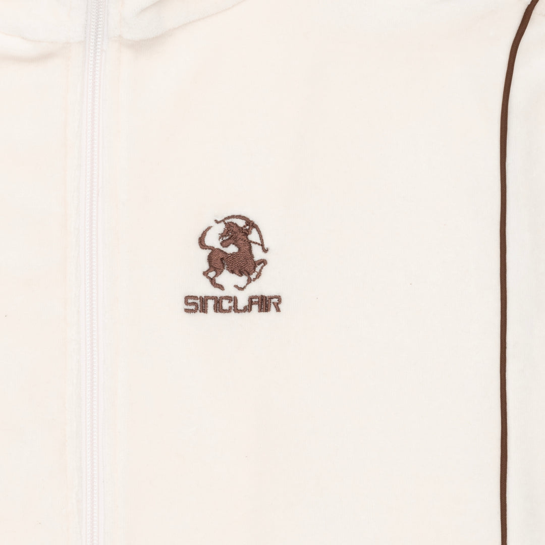 Sinclair Velour Piping Jacket Cream