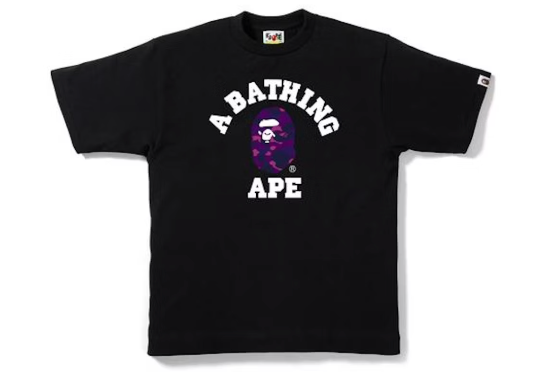 BAPE 1st Camo College Tee Black/Purple