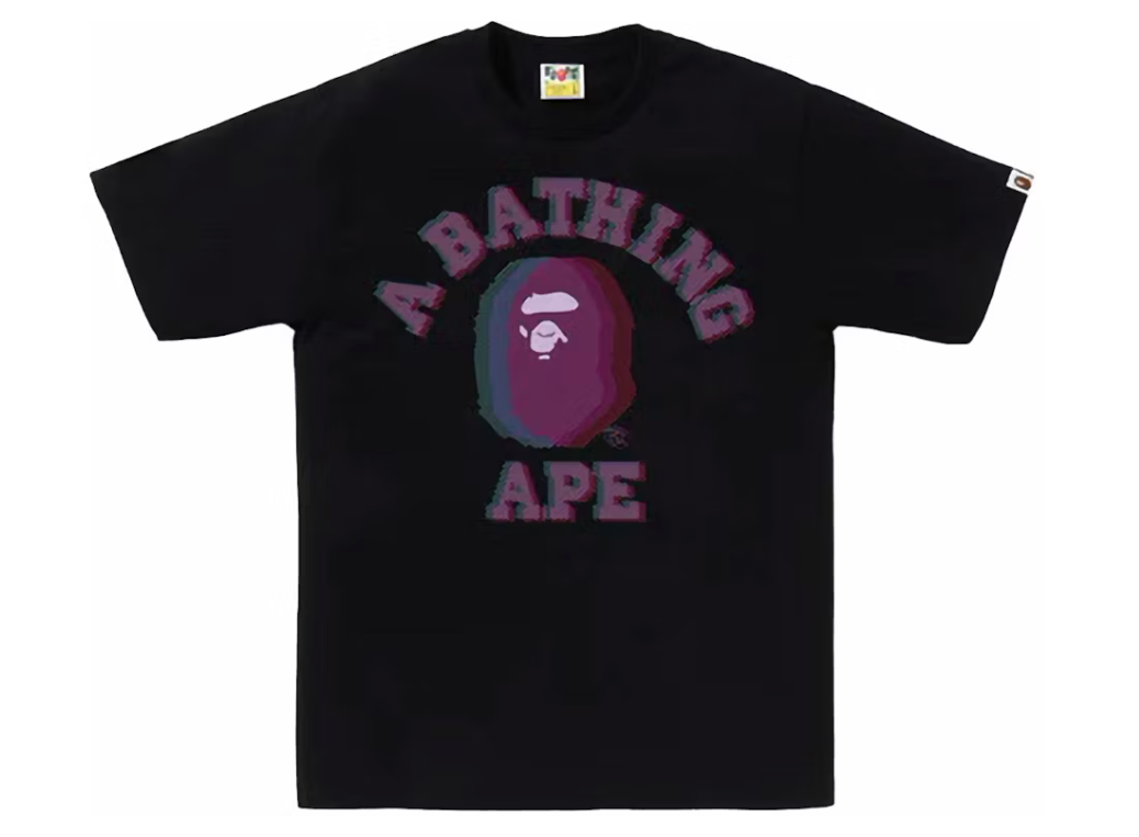 BAPE Glitch Art College Tee