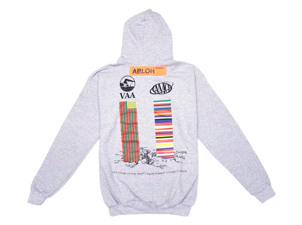 Virgil Abloh MCA Figures Of Speech Flags Hoodie Heather Grey (Preowned)