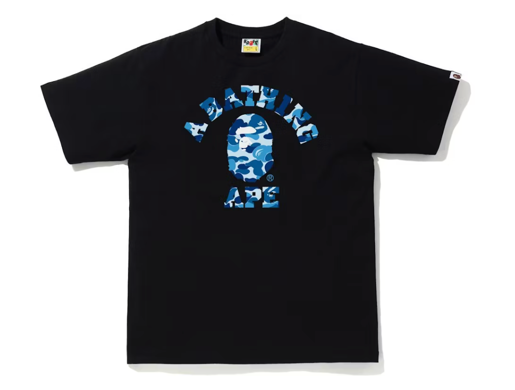 BAPE 1st Camo College Tee Black/Blue