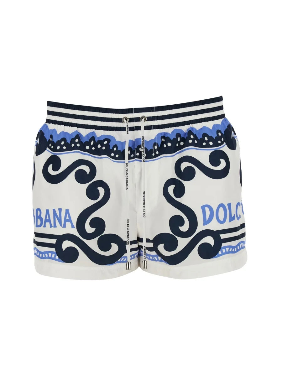 Dolce & Gabbana Marina Printed Swim Shorts