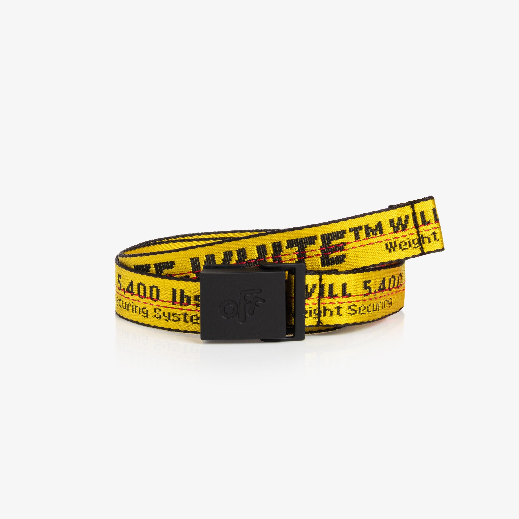 Off-White Yellow & Black Industrial Logo Belt