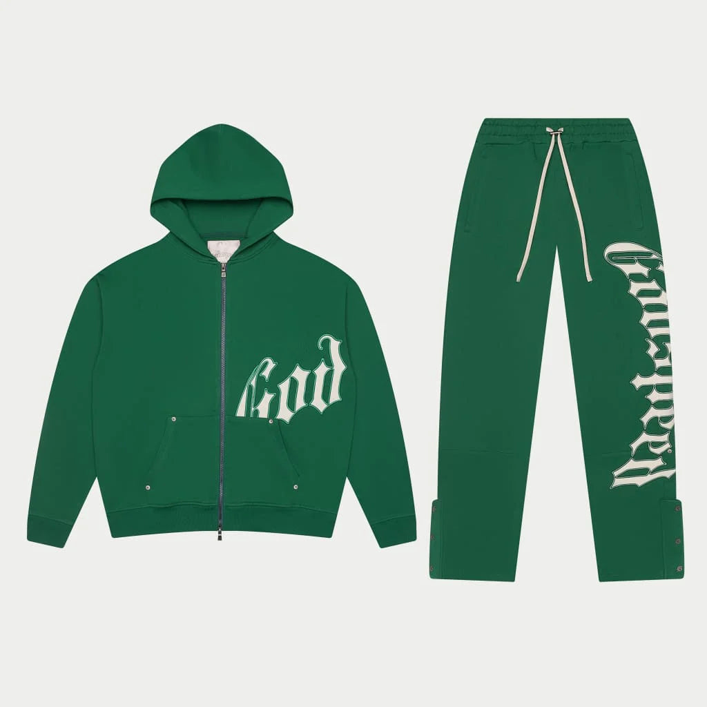 GODSPEED OG Logo V2 Sweatsuit (Green/White) Kelly Green