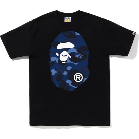 BAPE Color Camo Big Ape Head Tee Black/Navy
