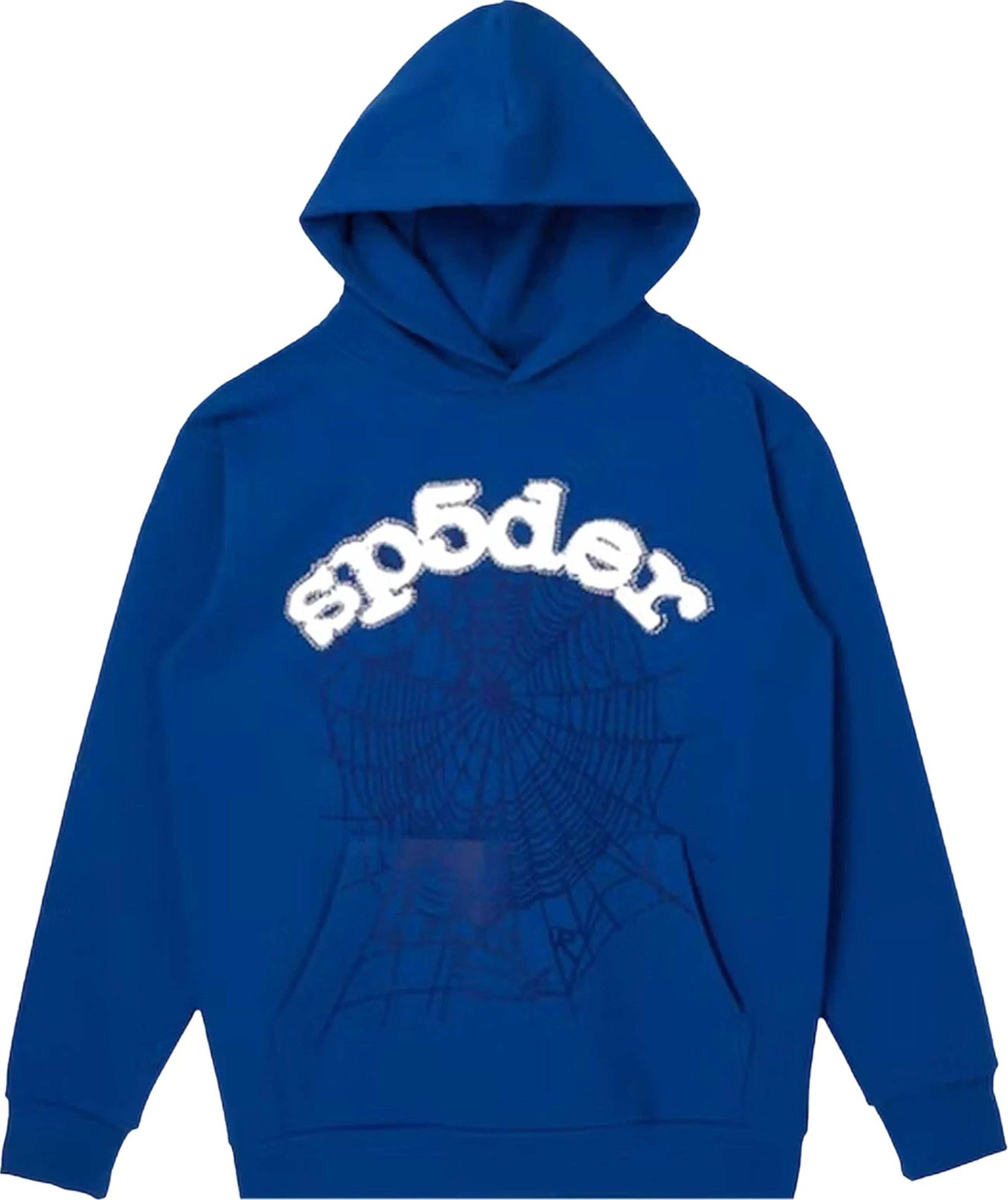 Sp5der Logo Hoodie 'Blue
