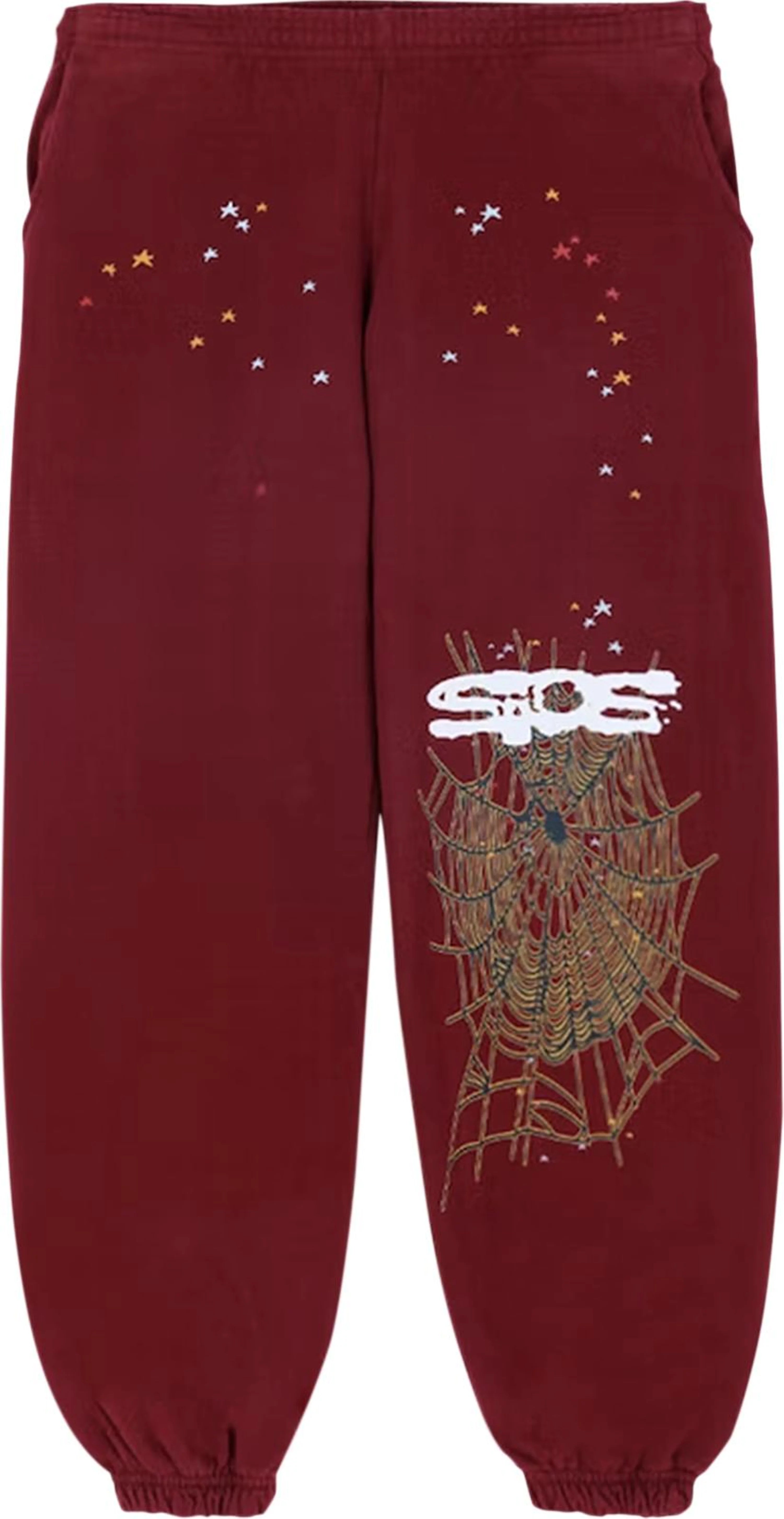 Sp5der Logo Sweatpant Maroon