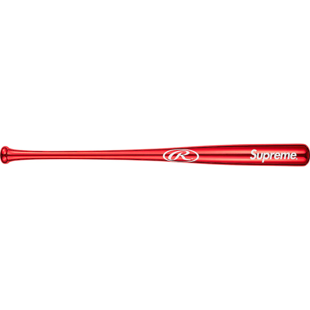 Supreme Rawlings Chrome Maple Wood Baseball Bat 'Red'