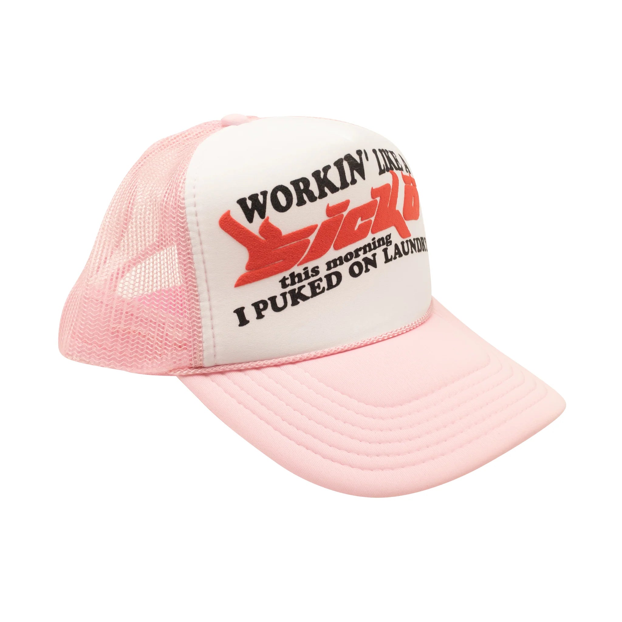 Sicko 'Workin' Trucker Hat Light Pink