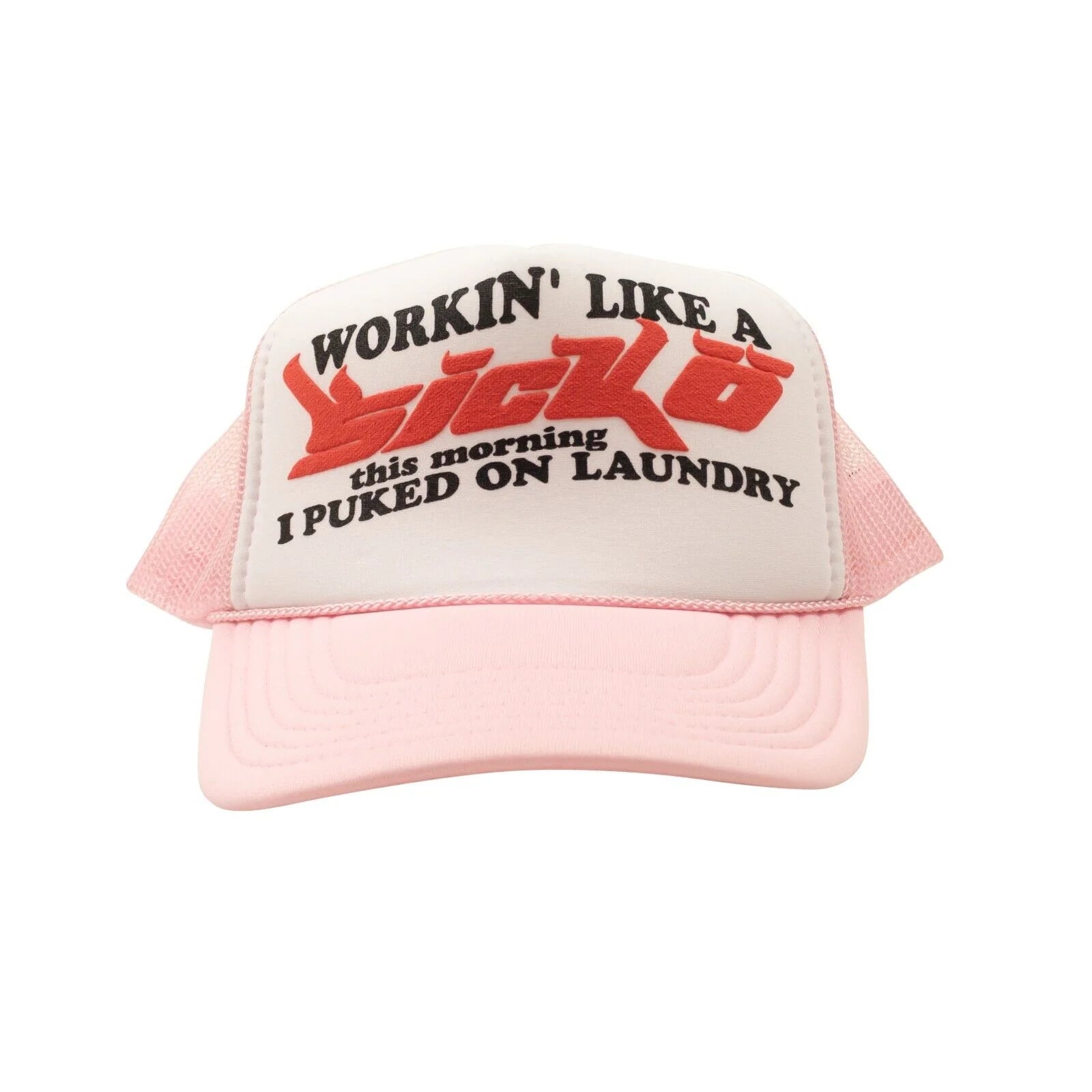 Sicko 'Workin' Trucker Hat Light Pink