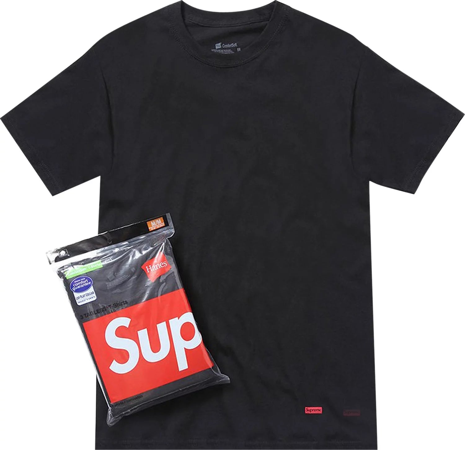Supreme Hanes Tagless Tees (3 Pack) Black
