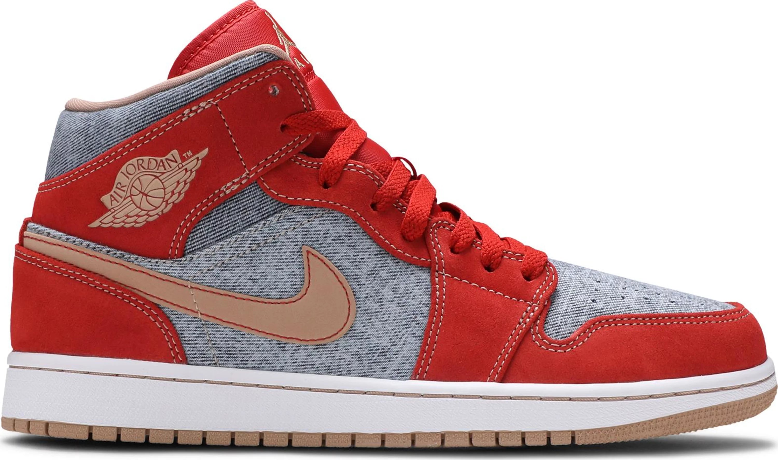 Air Jordan 1 Mid 'Denim Red' (GS)