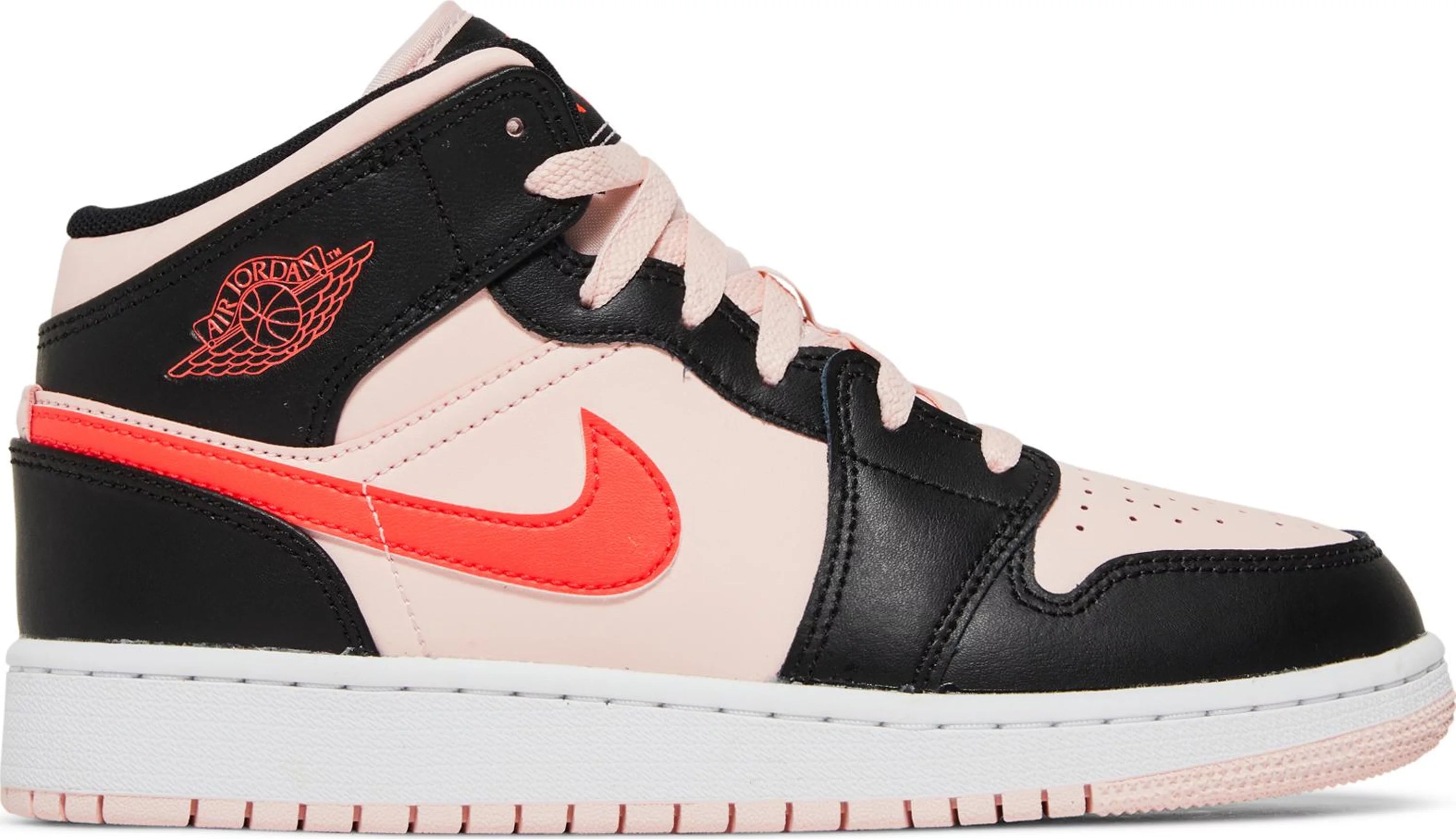 Air Jordan 1 Mid 'Atmosphere' Black Pink Crimson (GS)