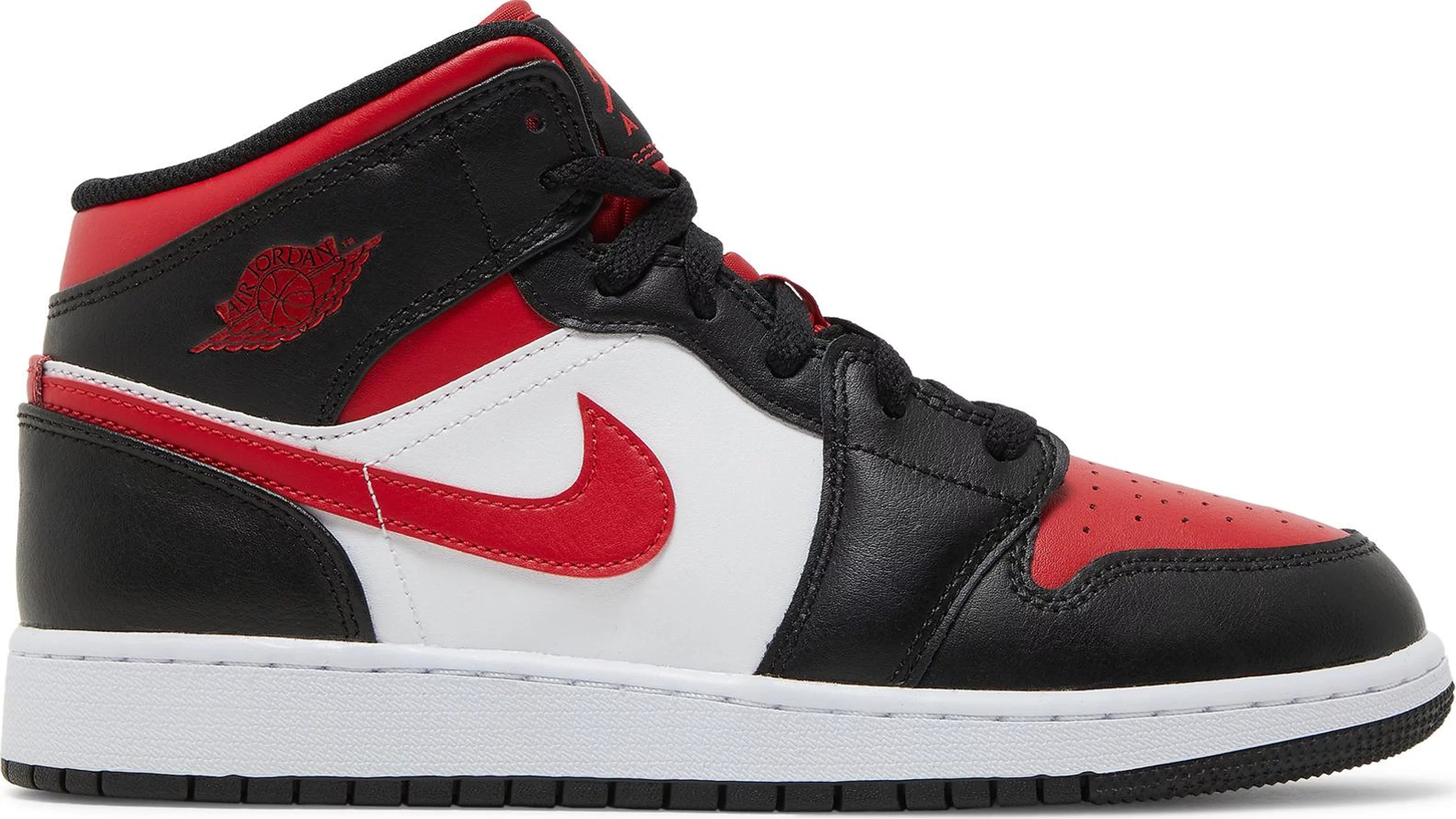 Air Jordan 1 Mid 'Black Fire Red' (GS)