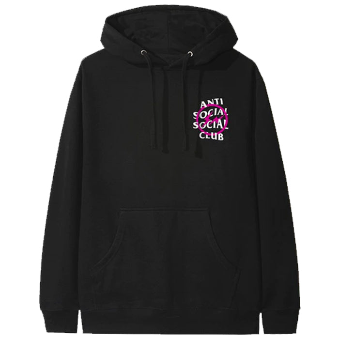 Anti Social Social Club x Fragment Pink Bolt Hoodie (FW19) Black