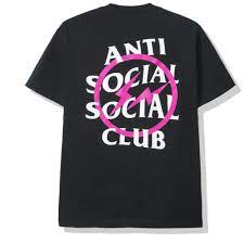 Anti Social Social Club x Fragment Pink Bolt Tee (FW19) Black