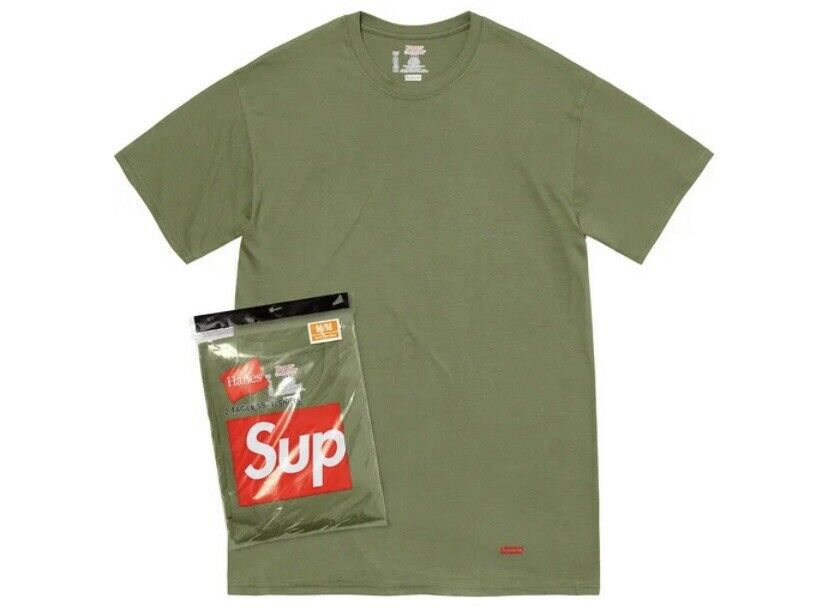 Supreme Hanes Tagless Tees (2 Pack) Olive
