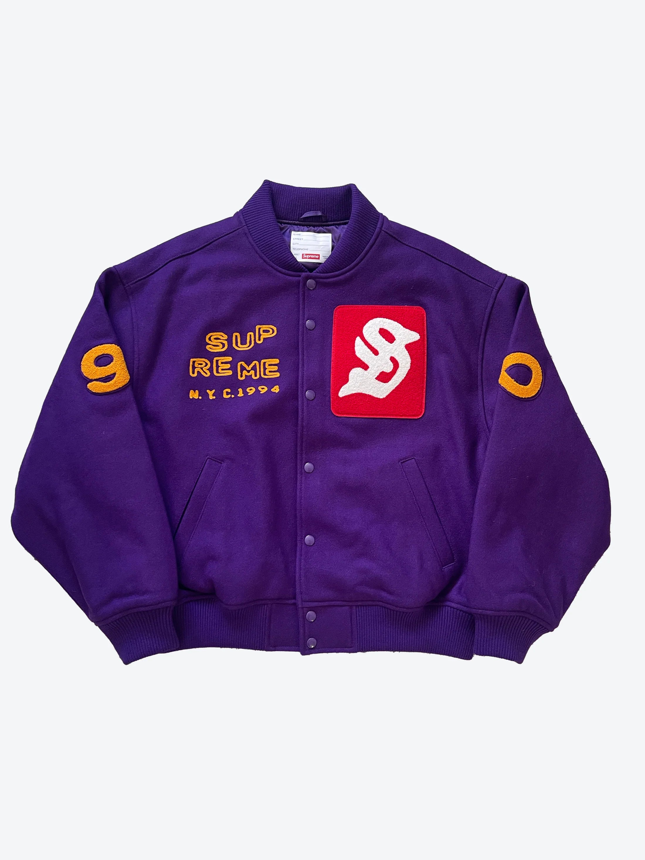 Supreme Varsity Bomber Jacket 'Purple'