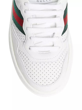 Gucci Chunky B Web Leather Sneakers