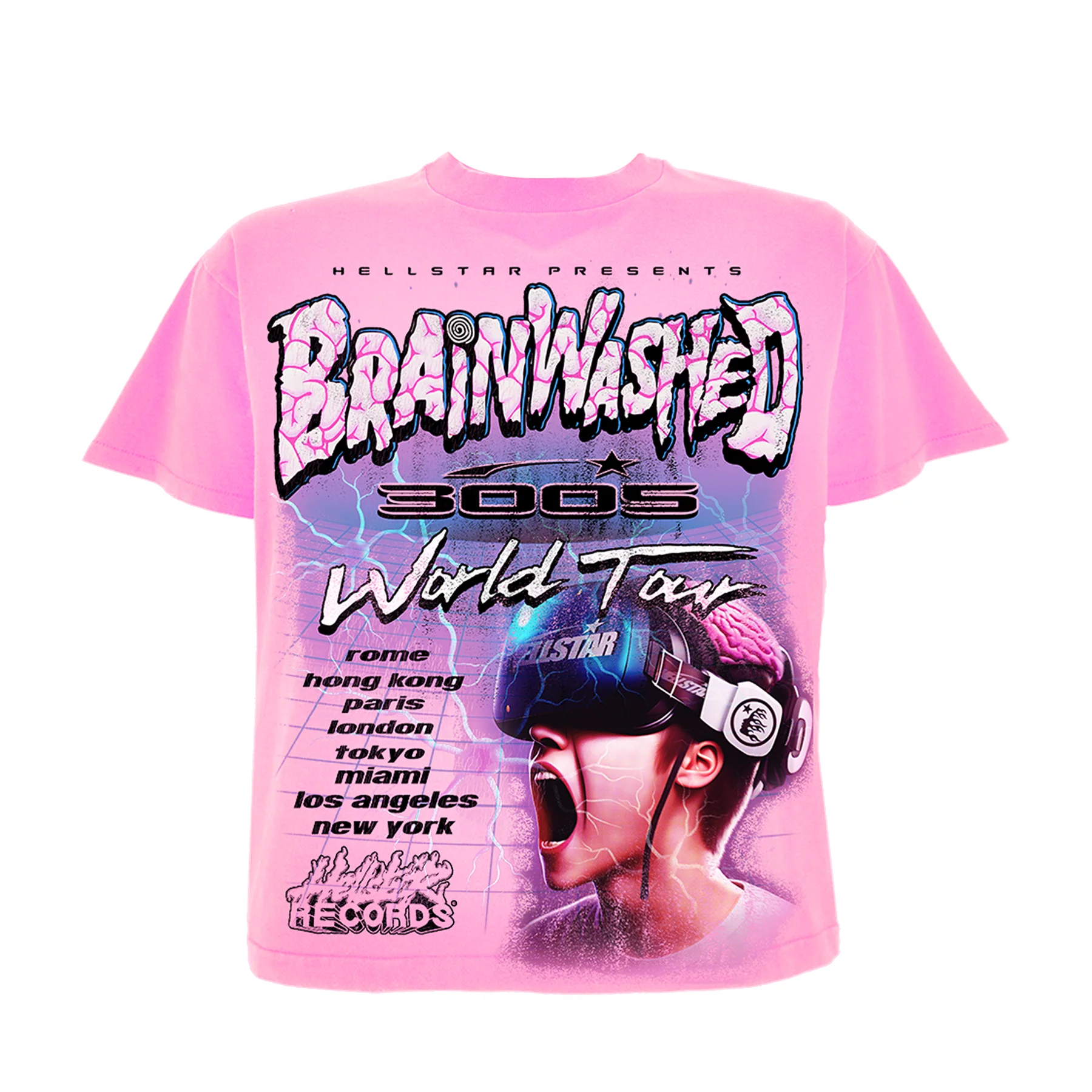 Hellstar Brainwashed World Tour T-Shirt Pink