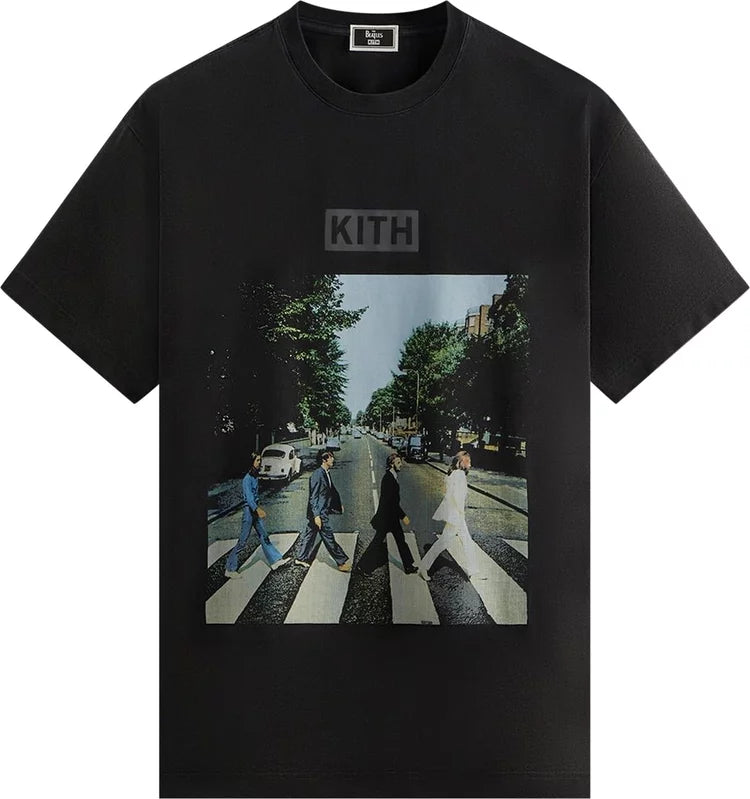 Kith For The Beatles Abbey Road Vintage Tee 'Black'