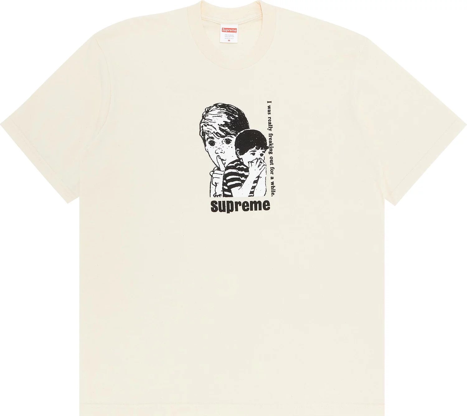 Supreme Freaking Out Tee 'Cream'