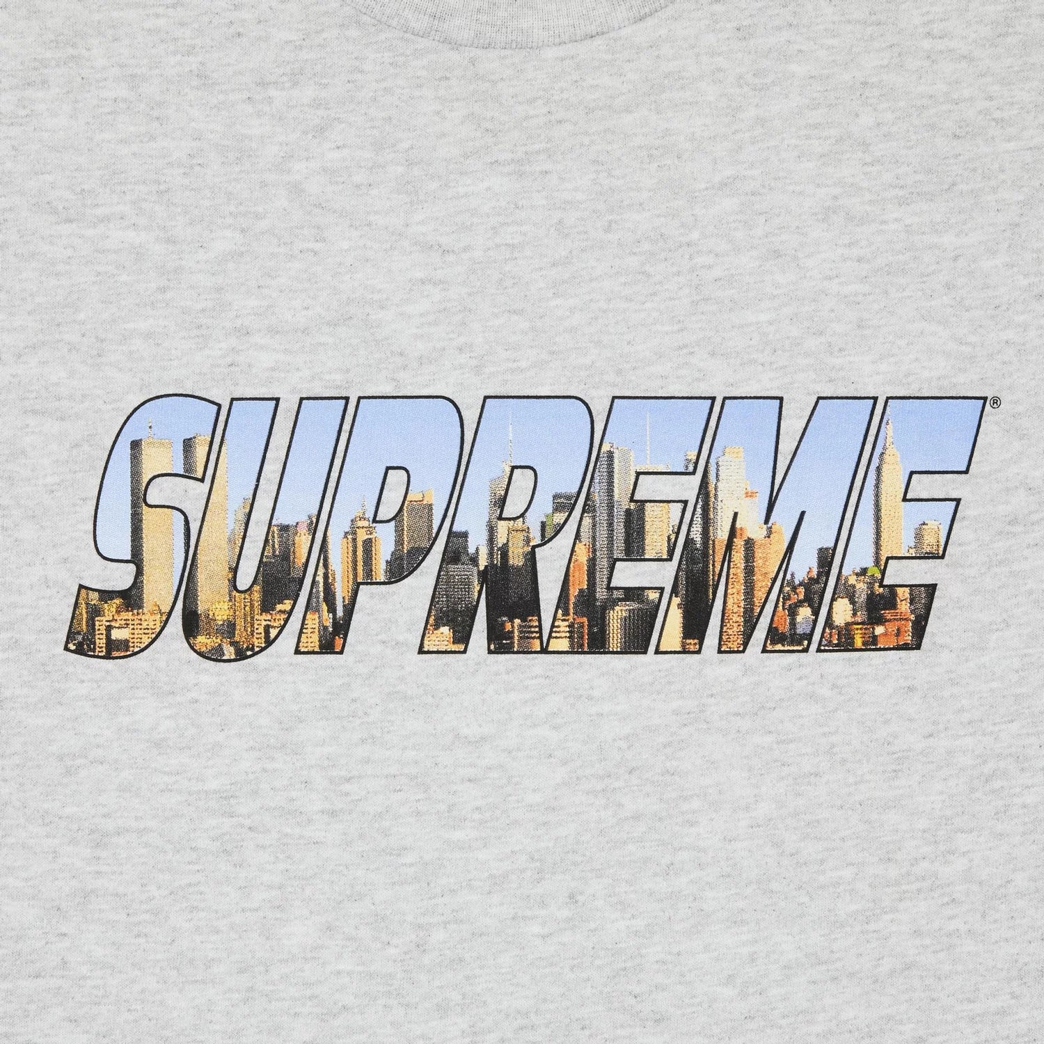 Supreme Gotham Tee Ash Grey