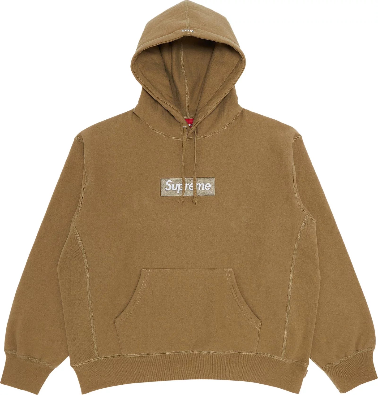 Supreme Box Logo Hooded Sweatshirt (FW23) Sand