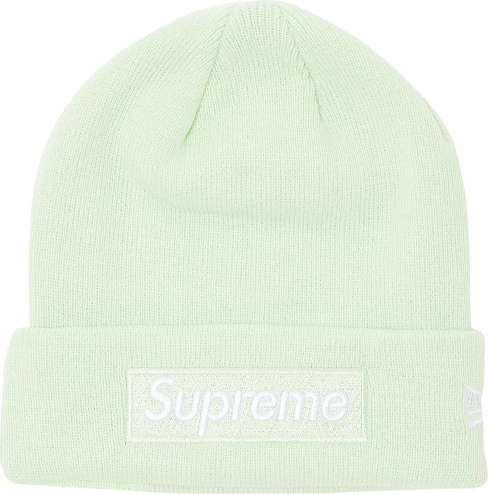 Supreme New Era Box Logo Beanie (FW23) Light Green