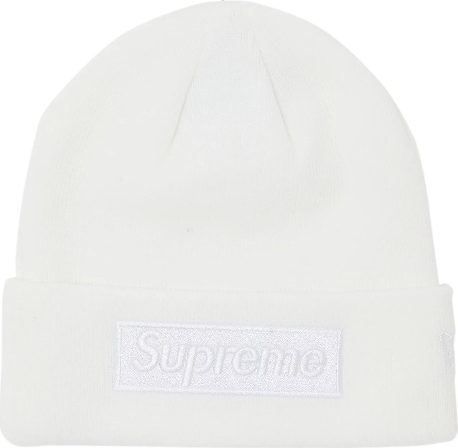 Supreme New Era Box Logo Beanie (FW23) White