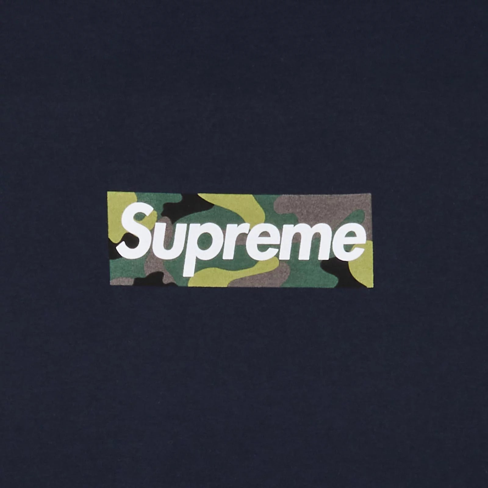 Supreme Box Logo Camo Tee 'Navy'