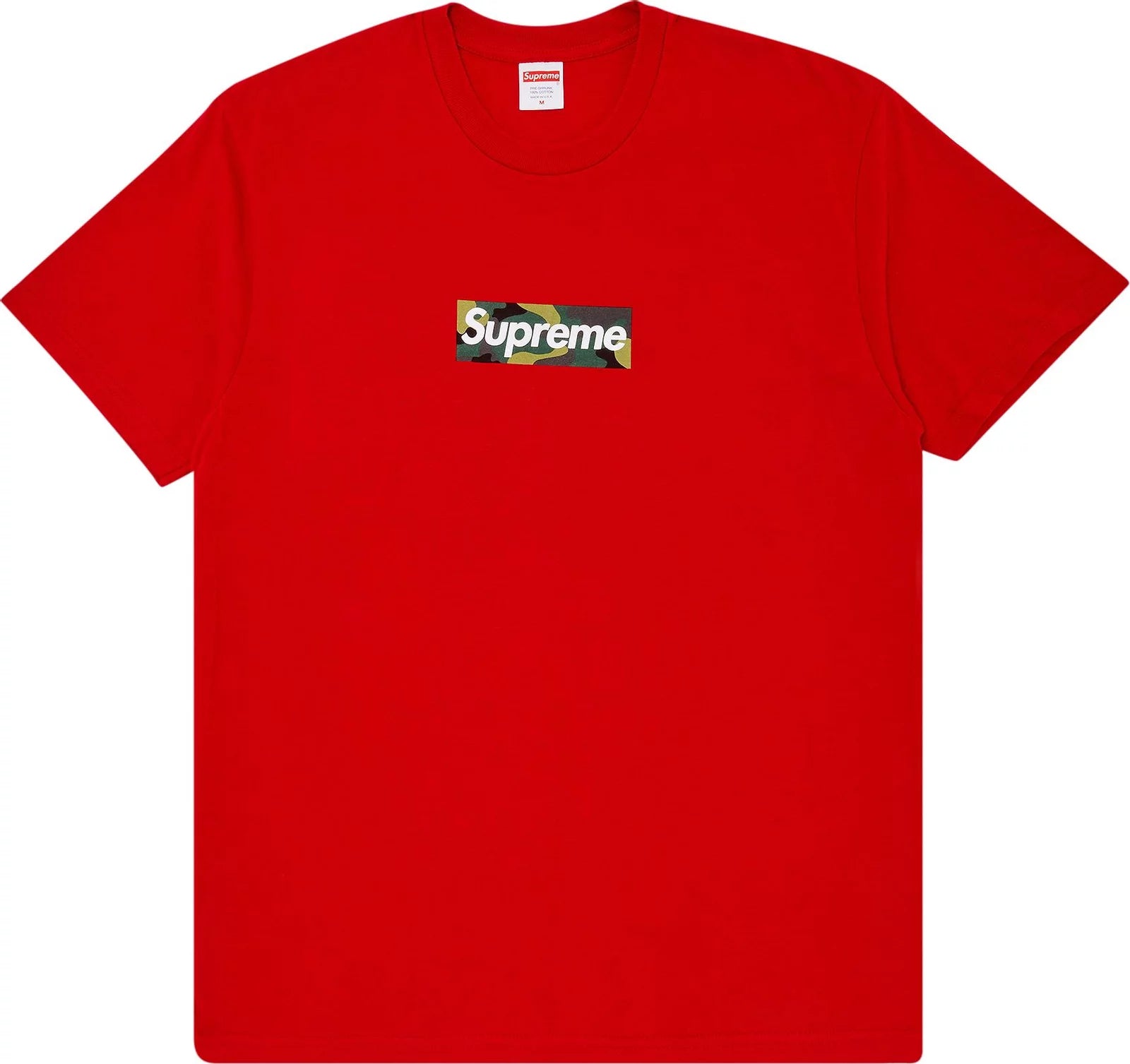 Supreme Camo Box Logo Tee 'Red'