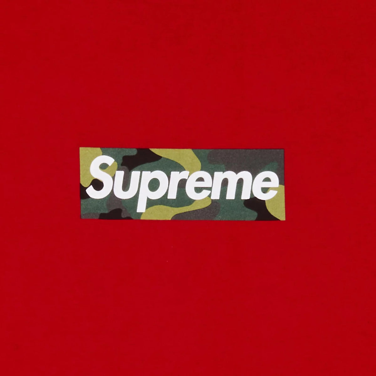 Supreme Camo Box Logo Tee 'Red'
