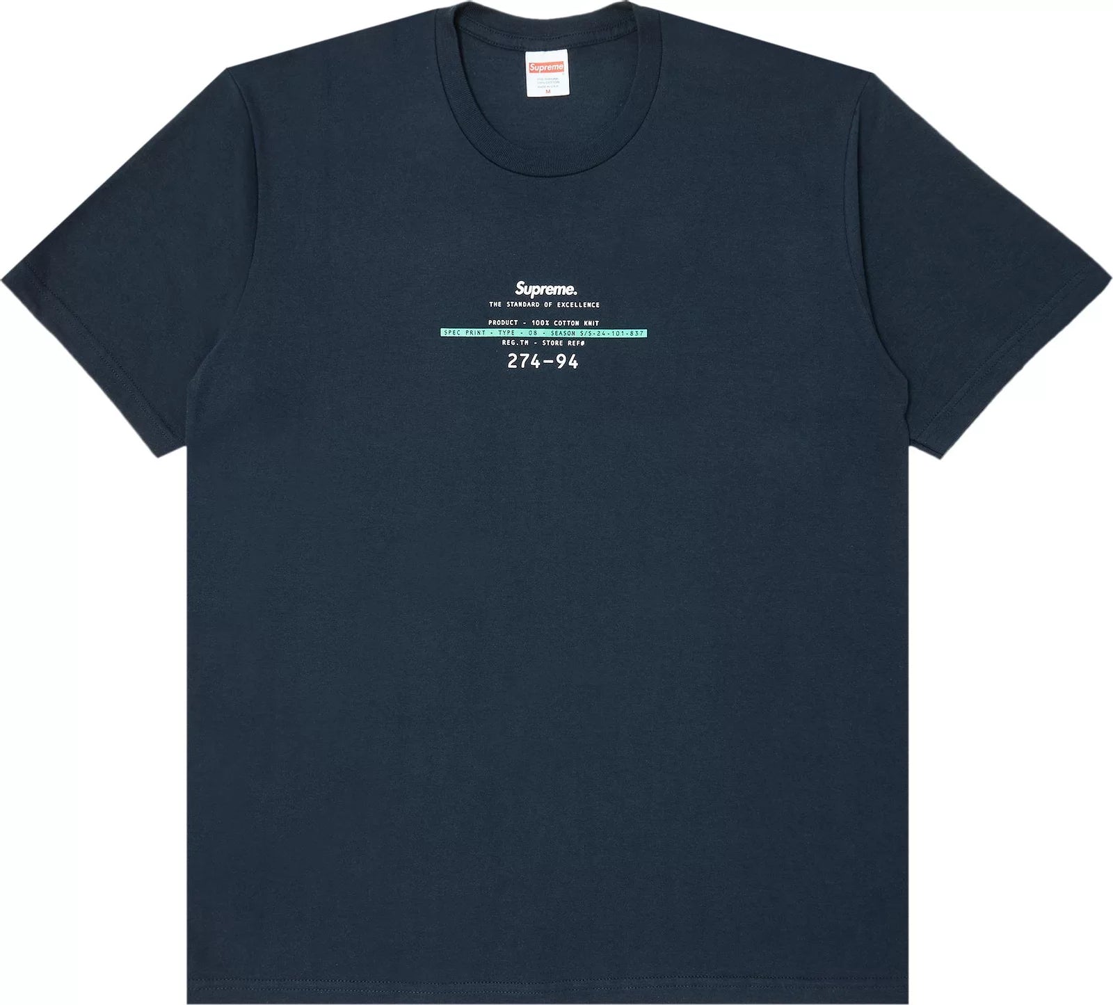 Supreme Standard Tee 'Navy'