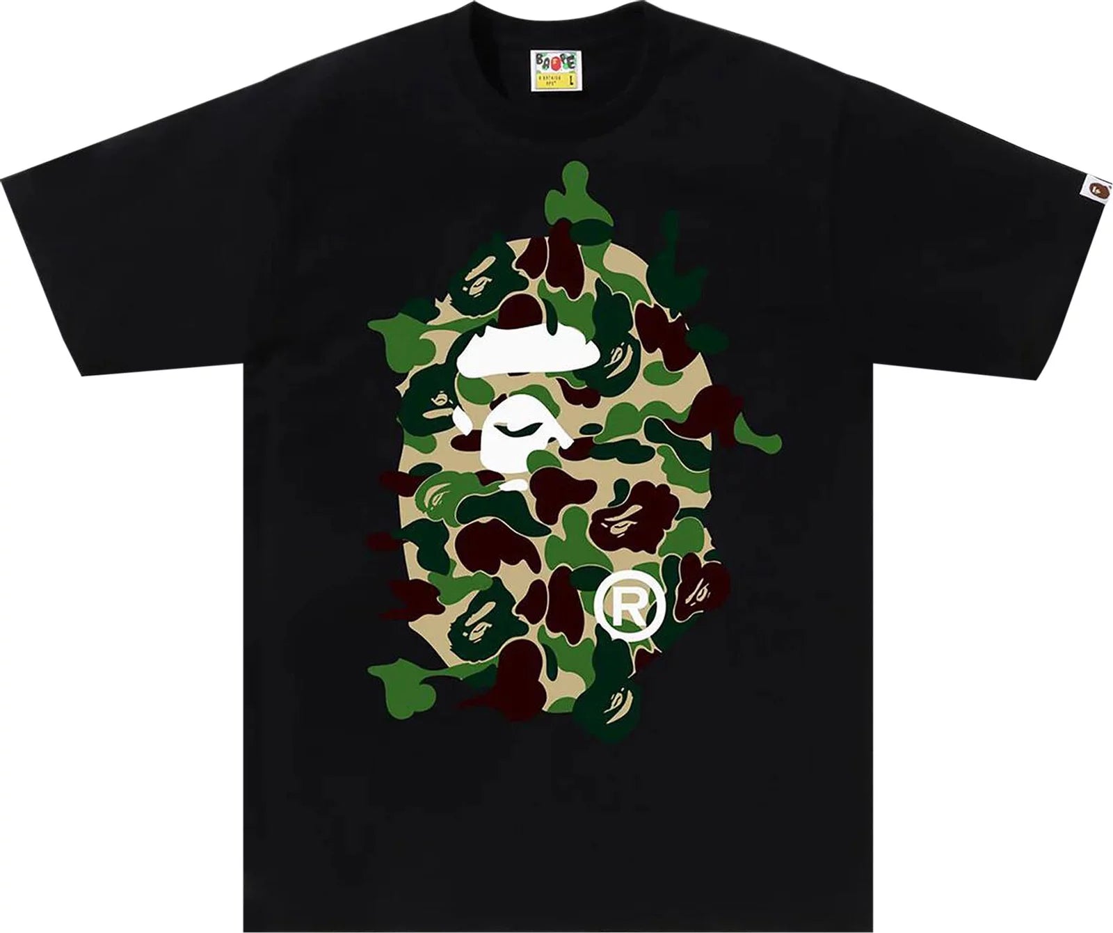 BAPE ABC Camo Rebuild Big Ape Head Tee Black/Green