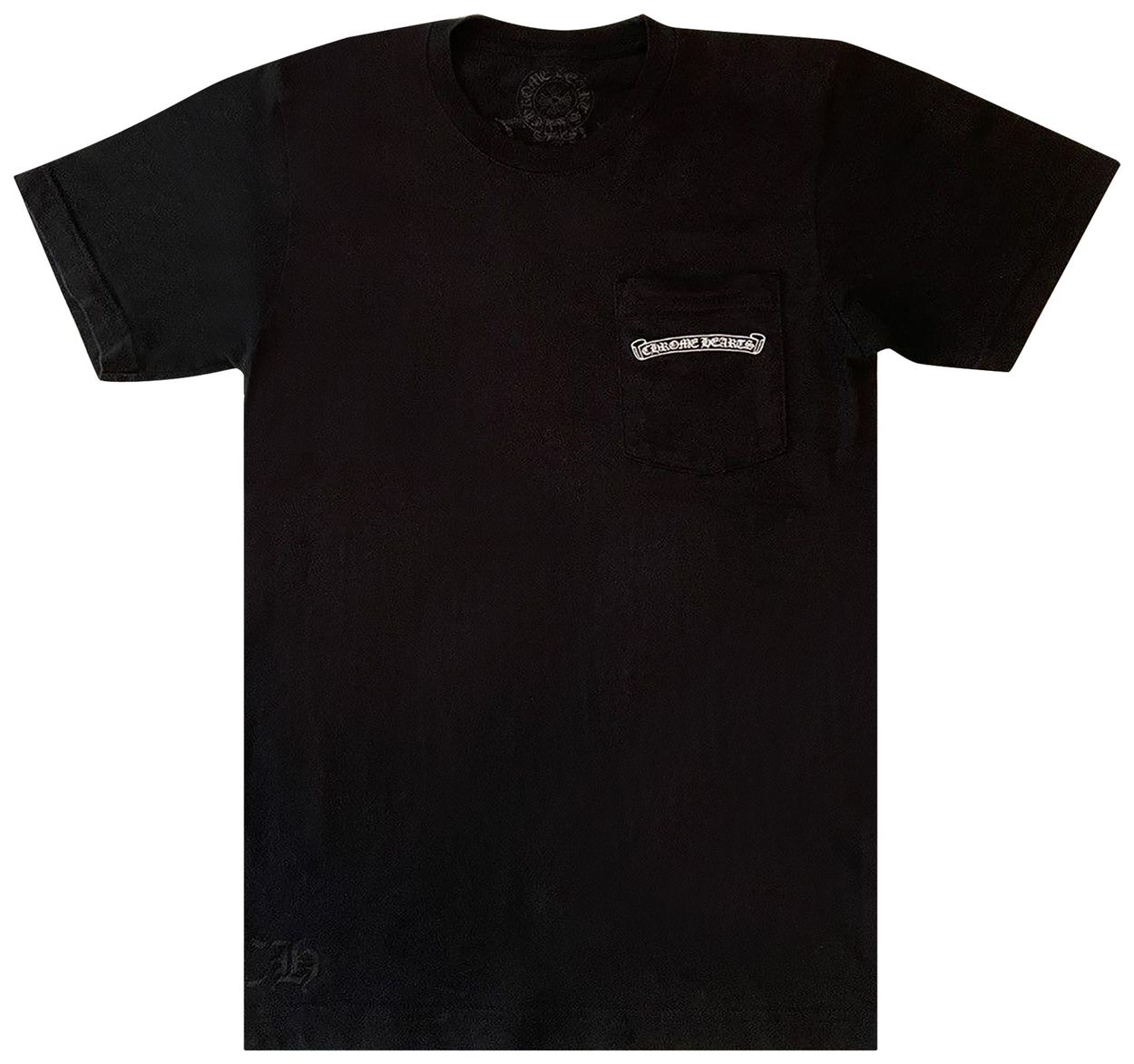 Chrome Hearts Scroll Logo Pocket Tee 'Black' (Pre-Owned)