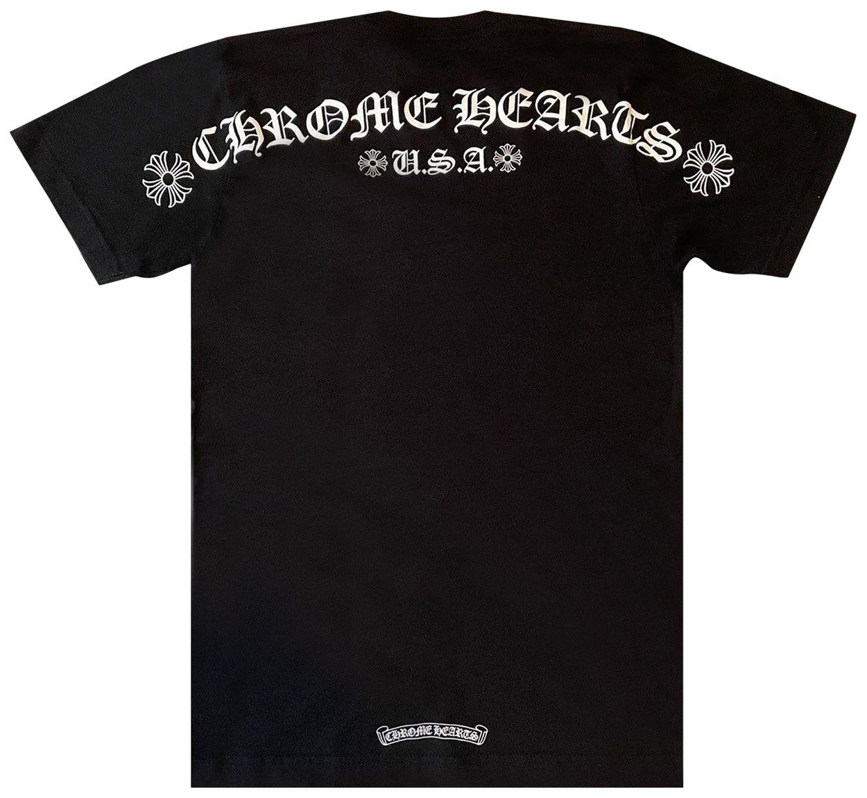 Chrome Hearts Scroll Logo Pocket Tee 'Black' (Pre-Owned)