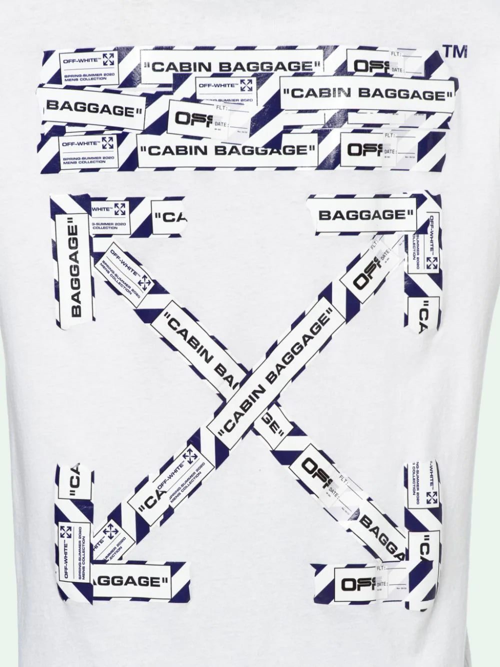 Off-White Oversized Fit Airport Tape T-shirt 'White'